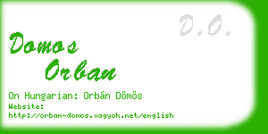 domos orban business card
